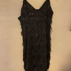 SHEIN Black Sequin Dress
